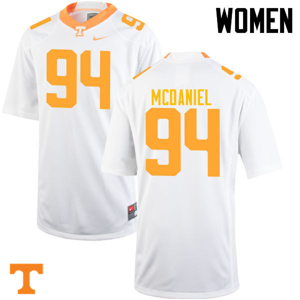 Women #94 Mykelle McDaniel Tennessee Volunteers College Football Jerseys-White